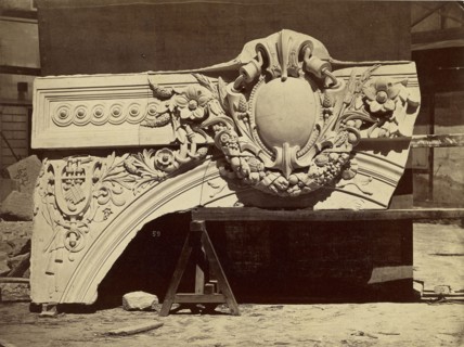 Clef et tympan de la base du vestibule du controle; Louis-Émile Durandelle, French, 1839 - 1917, Paris, France; about 1875