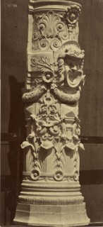 Colonnes de la salle. Base et fut; Louis-Émile Durandelle, French, 1839 - 1917, Paris, France; about 1875; Albumen silver print