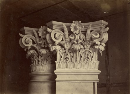 Chapiteau des colonnes et des pilastres de la salle; Louis-Émile Durandelle, French, 1839 - 1917, Paris, France; about 1875