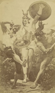 Danse geurrière; Louis-Émile Durandelle, French, 1839 - 1917, Paris, France; about 1875; Albumen silver print