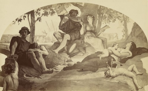 La Musique champêtre; Louis-Émile Durandelle, French, 1839 - 1917, Paris, France; about 1875; Albumen silver print