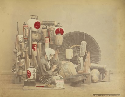 Paper Lantern Maker; Attributed to Kusakabe Kimbei, Japanese, 1841 - 1934, active 1880s - about 1912, Japan; 1870s - 1890s