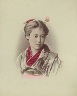 Officer's Daughter; Baron Raimund von Stillfried, Austrian, 1839 - 1911, Japan; 1870s - 1890s; Hand-colored Albumen silver