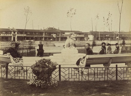 Public Gardens, Shanghai; Attributed to John Thomson, Scottish, 1837 - 1921, Shanghai, Kiangsu, China; about 1870; Albumen