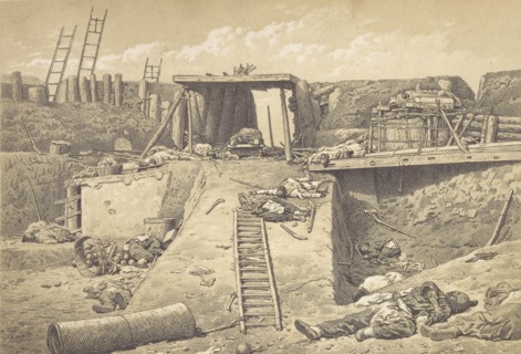 Interior of North Fort Taku, at the Angle Where the British Troops Entered; Felice Beato, 1832 - 1909