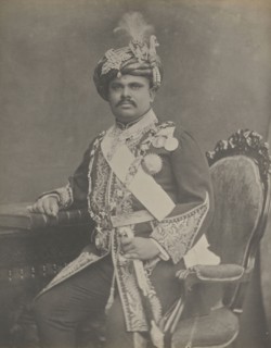 H.H.H. the Maharaja Takhtsingji; India; 1886 - 1889; Platinum print; 24.1 x 19 cm, 9 1,2 x 7 1,2 in