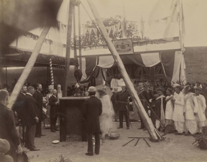 ceremony; India; 1886 - 1889; Albumen silver print