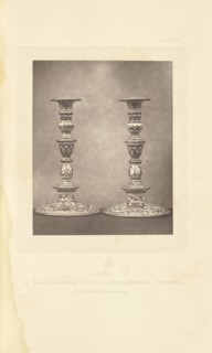 Pair of candlesticks; William Chaffers, British, active 1870s, London, England; 1872; Woodburytype; 11.7 × 9.4 cm