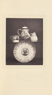 Milk pots, cup, and dish; William Chaffers, English, 1811 - 1892, London, England, Europe; 1871; Woodburytype; 11.5 x 9.3 cm