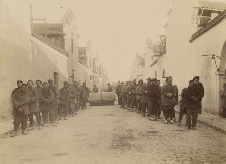 Coolies, Canton; Unknown maker; Canton, Canton, China; 1870s - 1880s; Albumen silver print