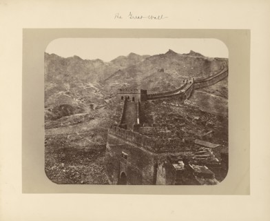 The Great Wall; Unknown maker; China; 1870s - 1880s; Albumen silver print