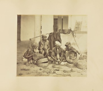 Snake Charmers; Willoughby Wallace Hooper, English, 1837 - 1912, India, Asia; 1873; Albumen silver print