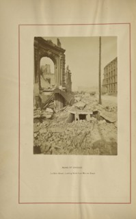 La Salle Street, Looking North from Monroe Street; George N. Barnard, American, 1819 - 1902, Chicago, Illinois, United States