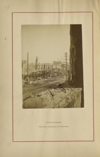 Clark Street, Looking South from Court House; George N. Barnard, American, 1819 - 1902, Chicago, Illinois, United States