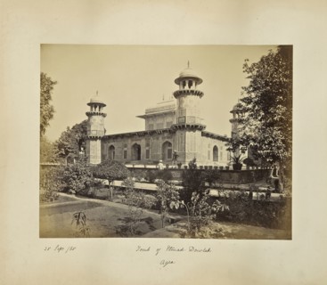 Agra; Mausoleum of Prince Etmad-Dowlah, from the Gate; Samuel Bourne, English, 1834 - 1912, Ä€gra, Uttar Pradesh, India, Asia