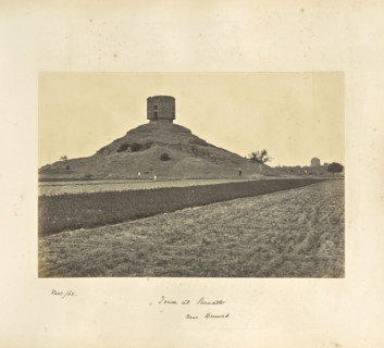 Benares; The Remains of an ancient brick tower at Sarnath, explored by General Cunningham; Attributed to Samuel Bourne English
