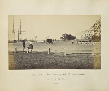 Calcutta; The Strand near the Eden Gardens; Samuel Bourne, English, 1834 - 1912, Calcutta, West Bengal, India, Asia; 1872