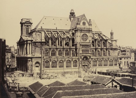 Saint Eustache, No. 54, Édouard Baldus, French, born Germany, 1813 - 1889, Paris, France; 1860s; Albumen silver print