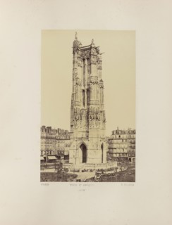 Tour St. Jacques, No. 28, Édouard Baldus, French, born Germany, 1813 - 1889, Paris, France; 1860s; Albumen silver print