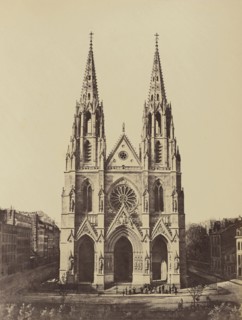 Sainte Clotilde, No. 83, Édouard Baldus, French, born Germany, 1813 - 1889, Paris, France; 1860s; Albumen silver print