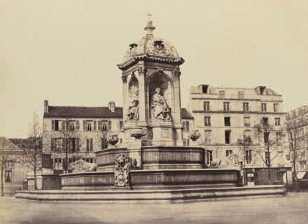 Fontaine Saint Sulpice, No. 76, Édouard Baldus, French, born Germany, 1813 - 1889, Paris, France; 1860s; Albumen silver print