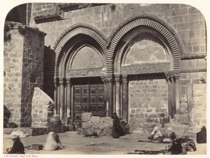 Entrance to the Church of the Holy Sepulchre; Sgt. James M. McDonald, English, 1822 - 1885, Israel; negative 1864; print 1865