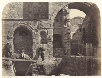Ecce Homo Arch; Sgt. James M. McDonald, English, 1822 - 1885, Israel; 1865; Albumen silver print