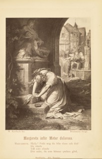 Margareta inför Mater dolorosa; Friedrich Bruckmann, German, 1814 - 1898, Stockholm, Sweden; 1878; Woodburytype; 12.7 × 9.6 cm