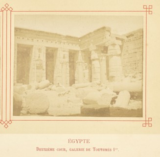 Deuxième cour, galerie de Touthmès Ier; Félix Bonfils, French, 1831 - 1885, Alais, France; about 1878; Albumen silver print