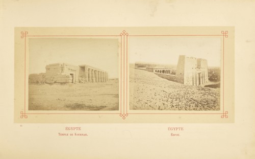 Temple de Kournah; Félix Bonfils, French, 1831 - 1885, Alais, France; about 1878; Albumen silver print