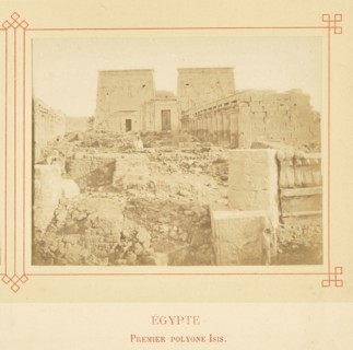 Premier pylone Isis; Félix Bonfils, French, 1831 - 1885, Alais, France; about 1878; Albumen silver print