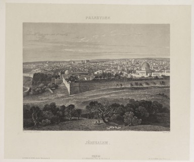 Palestine. Jérusalem; Nöel-Marie-Paymal Lerebours, French, 1807 - 1873, Attributed to Frédéric Goupil-Fesquet, French, 1817