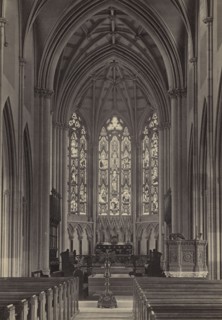 Hampton-Lucy Church, interior, looking east; Francis Bedford, English, 1815,1816 - 1894, Chester, England; about 1860 - 1870