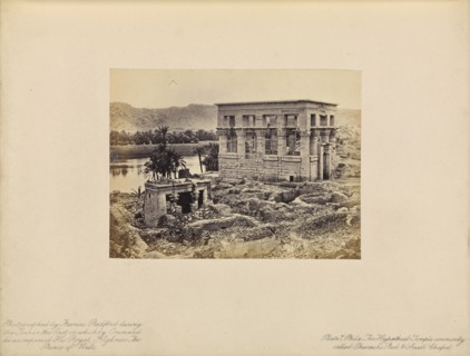 Philæ - The Hypæthral Temple Commonly Called Pharaoh's Bed, and Small Chapel; Francis Bedford, English, 1815,1816 - 1894
