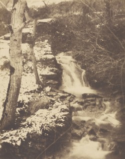 Winter Landscape with Waterfall and Stream; French, Louis Désiré Blanquart-Evrard, French, 1802 - 1872, Lille, France; 1853