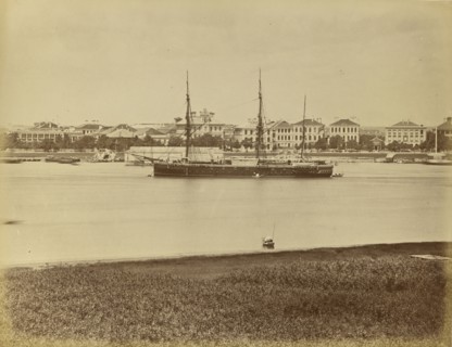 Facing the Bund, Shanghai; Unknown maker; Shanghai, China; 1870 - 1880; Albumen silver print