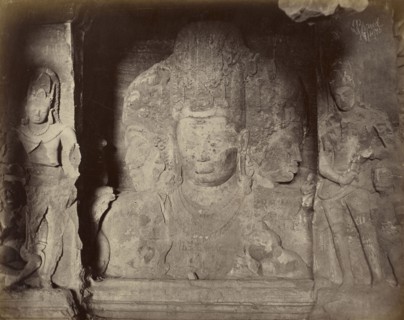Brahma, Vishnu, Shiva, Bombay; possibly Samuel Bourne, English, 1834 - 1912, Bombay, India; about 1869; Albumen silver print