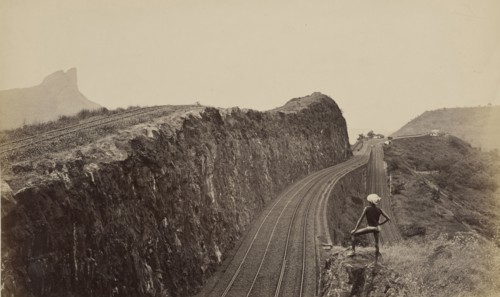 The Reversing Station, Bhor Ghât Railway, Poonah; possibly Samuel Bourne, English, 1834 - 1912, Poonah, India; about 1869