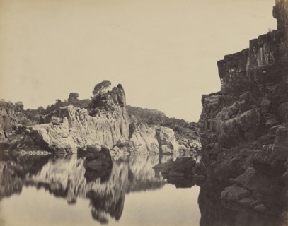 The Marble Rocks, Nerbudda, Jubbulpore; Jubbulpore, India; about 1863 - 1874; Albumen silver print