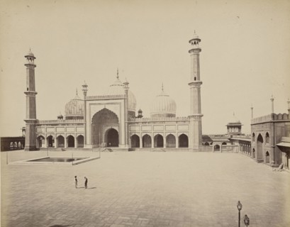The Jumma Musjid, Delhi; Samuel Bourne, English, 1834 - 1912, Delhi, India; about 1866; Albumen silver print
