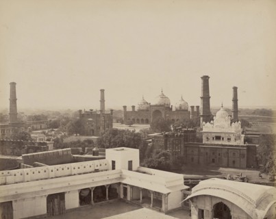 Palace in the Fort at Lahore, Punjab; Samuel Bourne, English, 1834 - 1912, Lahore, Pakistan; about 1864; Albumen silver print