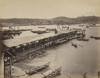 Landing Stage, Point de Galle, Ceylon; Galle, Sri Lanka; about 1863 - 1874; Albumen silver print