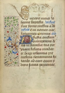Decorated Text Page; Nicolas Spierinc, Flemish, active 1455 - 1499, Antwerp, illuminated, Belgium; 1469; Tempera colors, gold