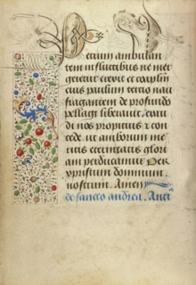Decorated Text Page; Nicolas Spierinc, Flemish, active 1455 - 1499, Antwerp, illuminated, Belgium; 1469; Tempera colors, gold