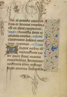 Decorated Text Page; Nicolas Spierinc, Flemish, active 1455 - 1499, Ghent, written, Belgium; 1469; Tempera colors, gold leaf