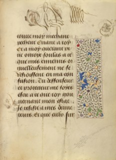 Decorated Text Page; Ghent, written, Belgium; 1469; Tempera colors, gold leaf, gold paint, silver paint, and ink on parchment