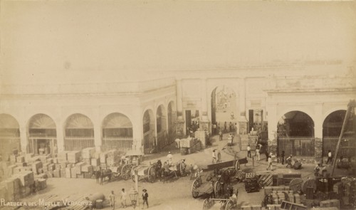 Plazuela del Muelle, Veracruz; Veracruz, Mexico; 1860s - 1880s; Albumen silver print