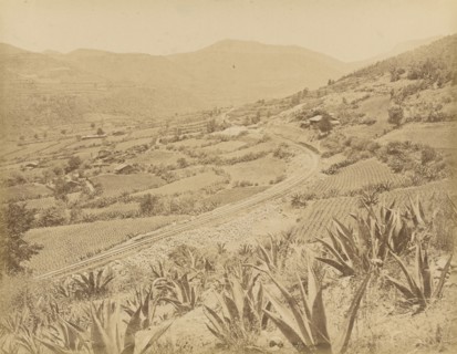 Mexico. Panoramic View of the Valley of El Laurel; Abel Briquet, French, 1833 - ?, Mexico; 1860s - 1880s; Albumen silver print