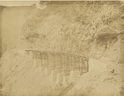 Mexico. Viaduct in the Infernal Ravine, Mexican Railroad; Abel Briquet, French, 1833 - ?, Mexico; 1860s - 1880s; Albumen silver