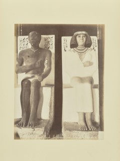 Musée de Guizeh - Le fils royal Ra-Hotep et la dame du roi Nefer-tete; Félix Bonfils, French, 1831 - 1885, 1870s; Albumen